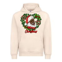 Sandshell merry christmas african american santa with wreath Urban Hoodie - RanaPortraitStore