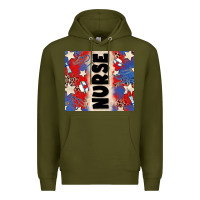 Army Green american nurse Premium Hoodie - Zillion Design Studio