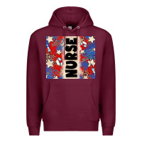 Burgundy american nurse Premium Hoodie - Zillion Design Studio