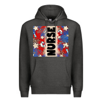 Charcoal Heather american nurse Premium Hoodie - Zillion Design Studio