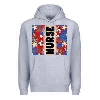 Heather Grey american nurse Premium Hoodie - Zillion Design Studio