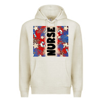 Oatmeal Heather american nurse Premium Hoodie - Zillion Design Studio