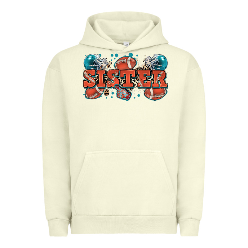 Sister American Football Urban Hoodie by Zillion Design Studio | Teevron