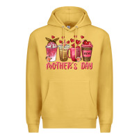 Antique Gold mothers day coffee cups Premium Hoodie - texasbilliewilder