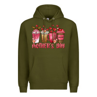 Army Green mothers day coffee cups Premium Hoodie - texasbilliewilder