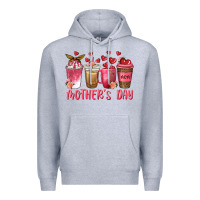 Heather Grey mothers day coffee cups Premium Hoodie - texasbilliewilder