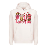 Pale Pink mothers day coffee cups Premium Hoodie - texasbilliewilder