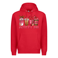 Red mothers day coffee cups Premium Hoodie - texasbilliewilder