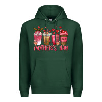 Sports Green mothers day coffee cups Premium Hoodie - texasbilliewilder