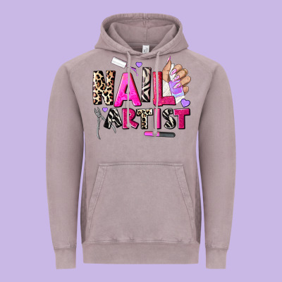 Nail Artist Vintage Hoodie Designed By Adodesignshop