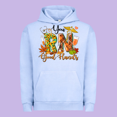 You Rn Good Hands Fall Urban Hoodie Designed By Texasbilliewilder