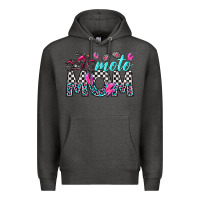 Charcoal Heather moto mom Premium Hoodie - texasbilliewilder