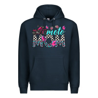 Navy moto mom Premium Hoodie - texasbilliewilder