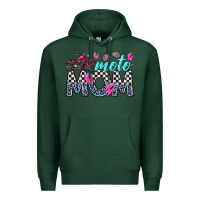 Sports Green moto mom Premium Hoodie - texasbilliewilder