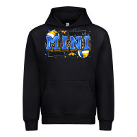 Black mini volleyball Urban Hoodie - Zillion Design Studio