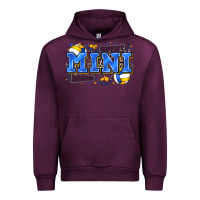 Mauve Wine mini volleyball Urban Hoodie - Zillion Design Studio
