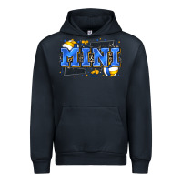 Navy mini volleyball Urban Hoodie - Zillion Design Studio