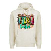 Oatmeal Heather lake babe Premium Hoodie - Zillion Design Studio