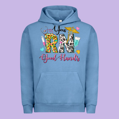 You Rn Good Hands Urban Hoodie Designed By Texasbilliewilder