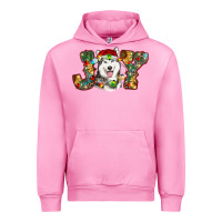 Fuchsia Pink husky christmas joy Urban Hoodie - RanaPortraitStore