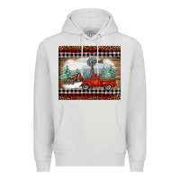 Dove Grey Christmas farm and truck Premium Hoodie - RanaPortraitStore