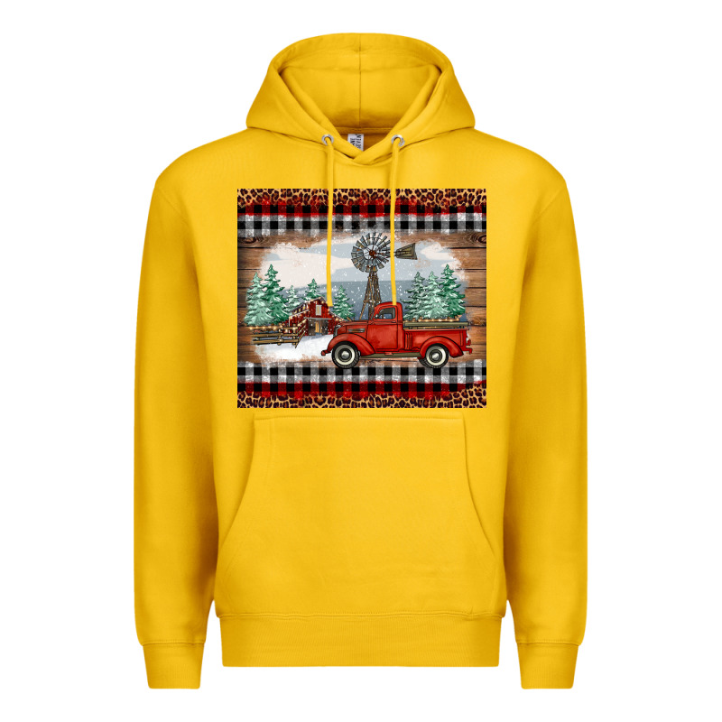 Christmas Farm And Truck Premium Hoodie by RanaPortraitStore | Teevron