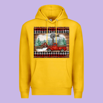 Christmas Farm And Truck Premium Hoodie Designed By Ranaportraitstore