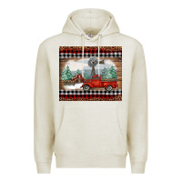 Oatmeal Heather Christmas farm and truck Premium Hoodie - RanaPortraitStore