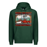 Sports Green Christmas farm and truck Premium Hoodie - RanaPortraitStore