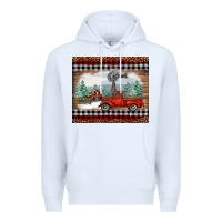 White Christmas farm and truck Premium Hoodie - RanaPortraitStore
