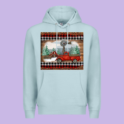 Christmas Farm And Truck Premium Hoodie Designed By Ranaportraitstore