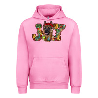 Fuchsia Pink german shepherd christmas joy Urban Hoodie - RanaPortraitStore