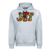 Heather Grey german shepherd christmas joy Urban Hoodie - RanaPortraitStore