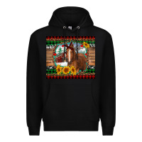 Black christmas farm and horse Premium Hoodie - RanaPortraitStore