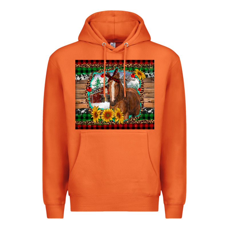 Christmas Farm And Horse Premium Hoodie by RanaPortraitStore | Teevron