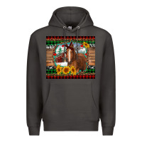 Smoke christmas farm and horse Premium Hoodie - RanaPortraitStore