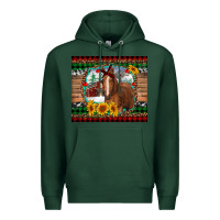 Sports Green christmas farm and horse Premium Hoodie - RanaPortraitStore