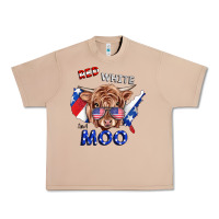 Burro Red White And Moo Cow Urban Heavy Tee - RanaPortraitStore