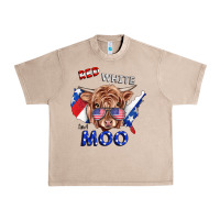 French Oak Red White And Moo Cow Urban Heavy Tee - RanaPortraitStore