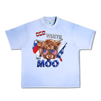 Grape Ice Red White And Moo Cow Urban Heavy Tee - RanaPortraitStore