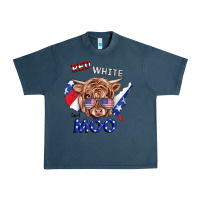 Midnight Navy Red White And Moo Cow Urban Heavy Tee - RanaPortraitStore