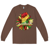 Chestnut juneteenth fist sunflower Long Sleeve Tee - BarkalooDesign
