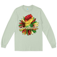 Matcha juneteenth fist sunflower Long Sleeve Tee - BarkalooDesign