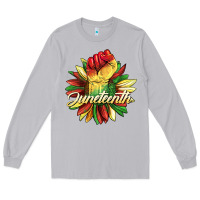 Moon Dust juneteenth fist sunflower Long Sleeve Tee - BarkalooDesign