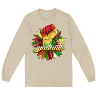 Mushroom juneteenth fist sunflower Long Sleeve Tee - BarkalooDesign
