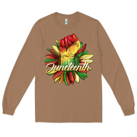 Toasted Coconut juneteenth fist sunflower Long Sleeve Tee - BarkalooDesign