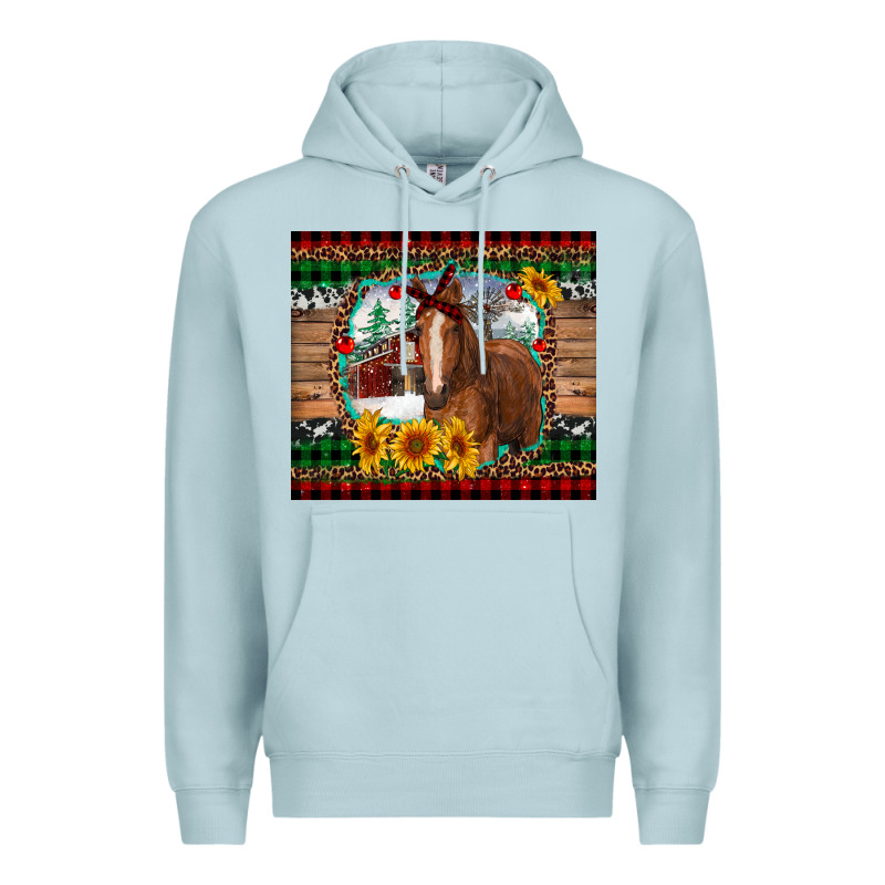Christmas Farm And Horse Premium Hoodie by RanaPortraitStore | Teevron