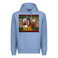 Colony Blue christmas farm and horse Premium Hoodie - RanaPortraitStore