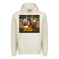 Oatmeal Heather christmas farm and horse Premium Hoodie - RanaPortraitStore