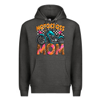 Charcoal Heather motocross mom Premium Hoodie - texasbilliewilder